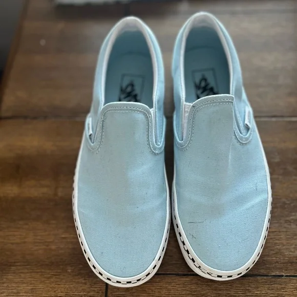 Vans Sky Blue Slip-On Shoes - Picture 7 of 7